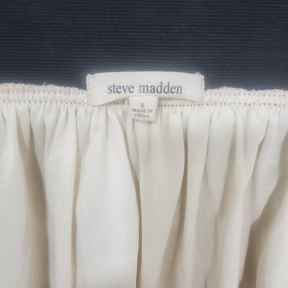 Steve Madden size Small Full Zip Full Lined Peach Lace Mini Skirt Elastic Waist - Picture 9 of 14